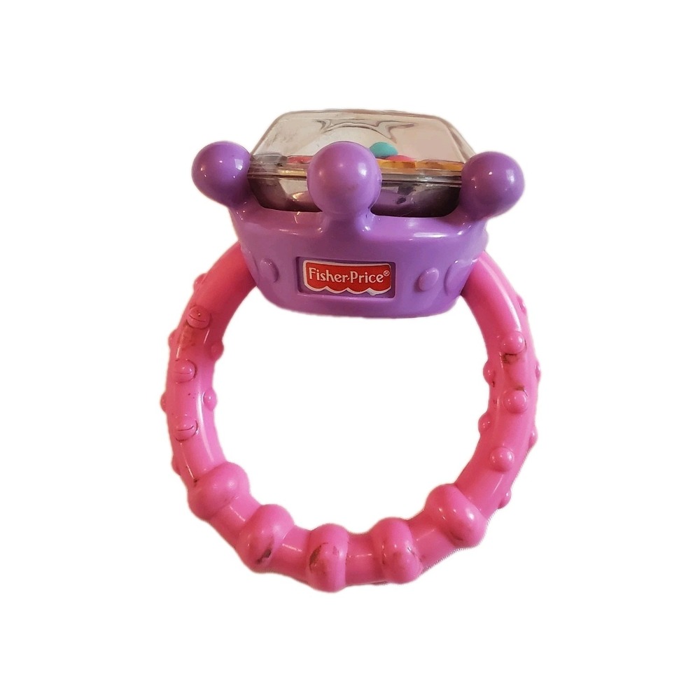 Fisher Price Brilliant Basics Little Glamour Diamond Ring Teether Rattle 2010